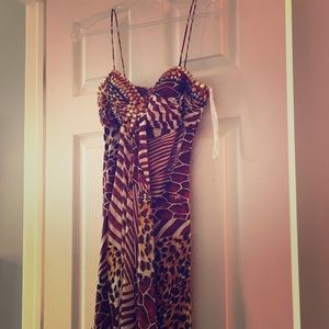 Animal print prom dress